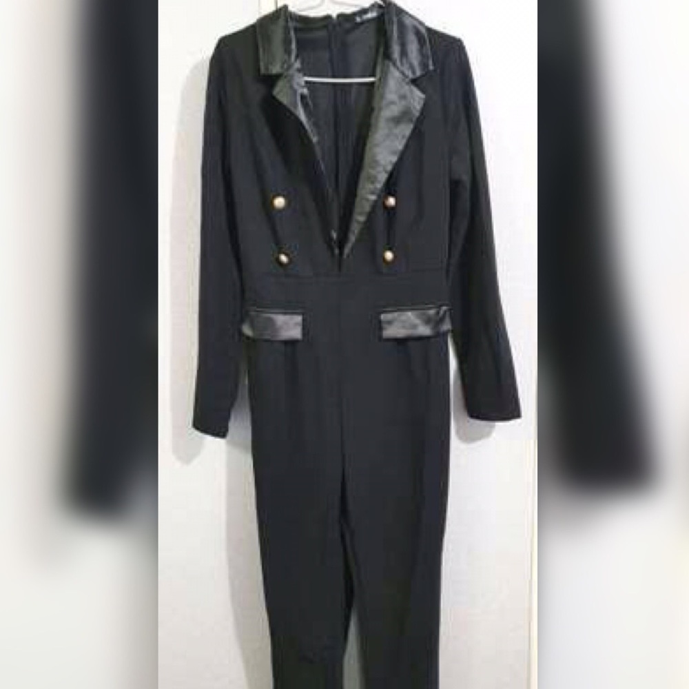 🌺 Double Breasted Skinny Leg Jumpsuit - Picture 9 of 12